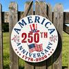 VS 250e Verjaardag Houten Deurbord 1776-2026 250 Jaar Vrijheid Patriottisch Hangbord voor 4 juli Onafhankelijkheidsdag Voordeur Huis Veranda