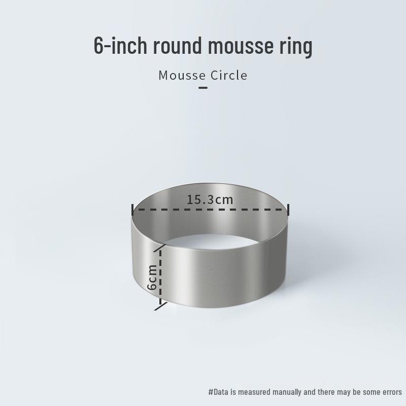 Round Square Heart-Shaped Mousse & Tower Ring, 4-10 Inch, Stainless Steel Baking Mold.