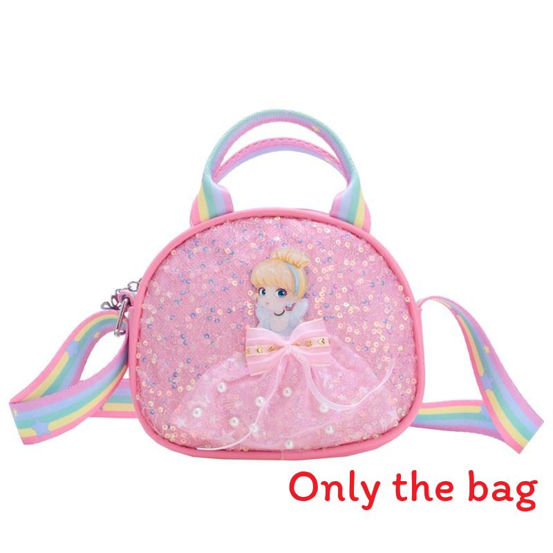 

Cute Cartoon Bow Girl Pattern Childrens Shoulder Bag With Design Sequins StyleA