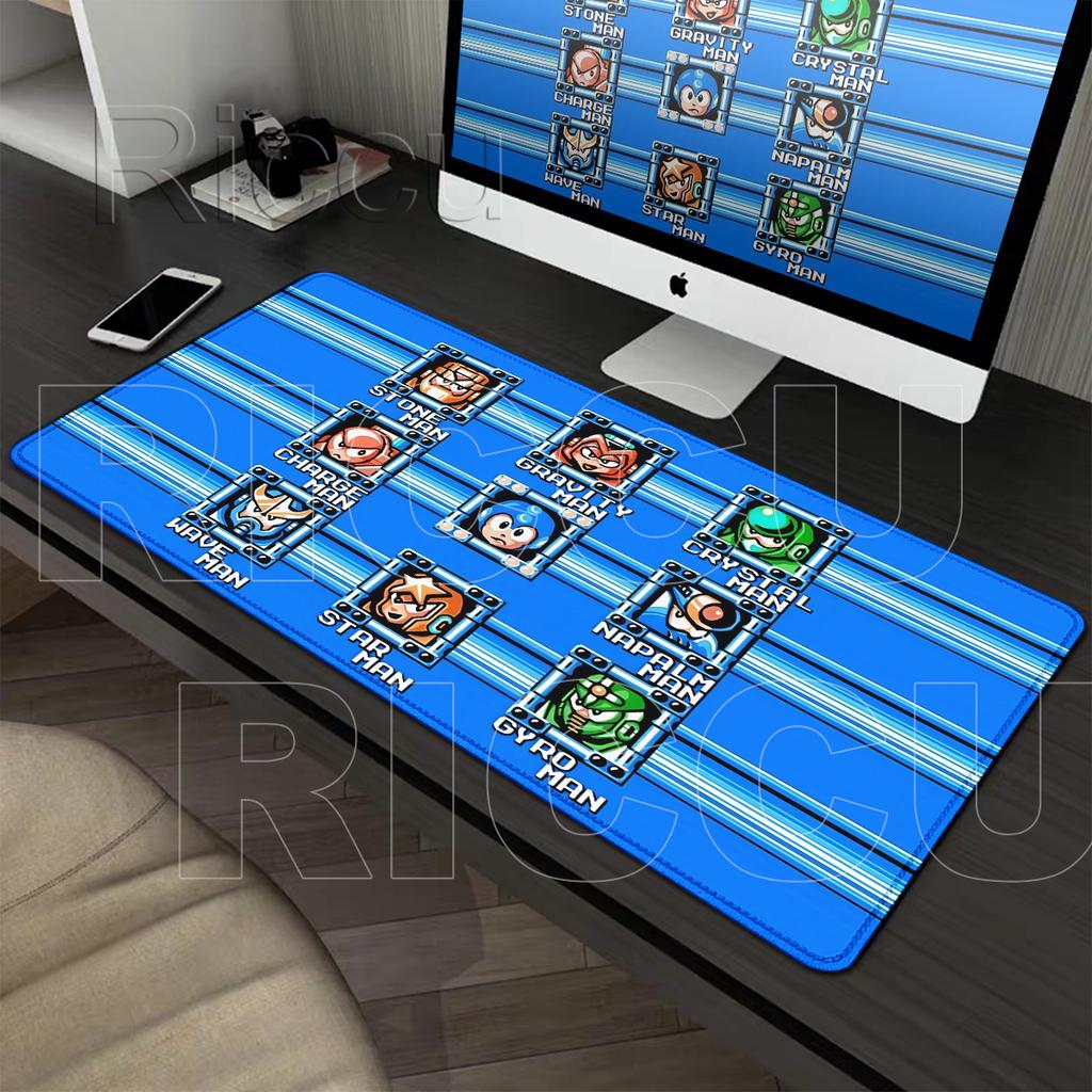 Many Size Gaming Mousepad Game Megaman Carpet Desk Protector Rubber Mat PC Accessories Deskmat Gamer Kawaii Keyboard Nonslip Mat