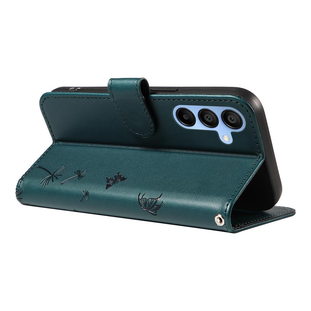 For Samsung Galaxy A15 5G Leather Case Wallet Phone Cover Dandelion Imprint