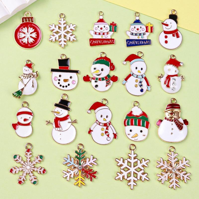 10/20/50 Stück Weihnachts-Emaille-Anhänger-Charms Für DIY-Schmuckherstellung Weihnachts-Basteln Heimdekoration Geschenke