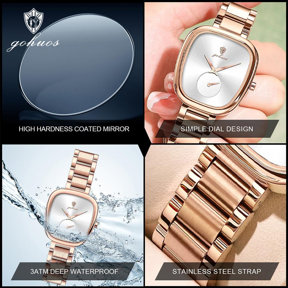 Gohuos 7817 Women's Watch and Accessories Waterproof Stainless Steel Wristwatch in Stock Fashion Luxury Business Quartz Watch