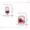 Blutbeutel Brooch Herz Supplement Energie Emaille Pin für Ärzte Krankenschwestern Tasche Kragen Anstecknadeln Vampir Abzeichen Modeschmuck Geschenk
