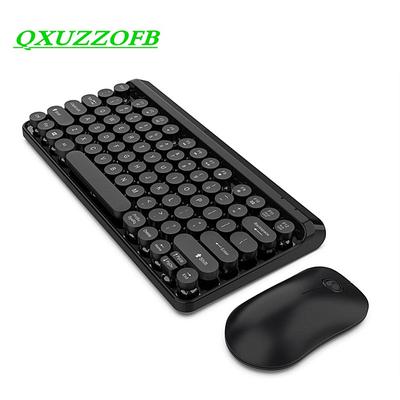 Wireless Punk Retro Keyboard Mouse Kit 2.4g For Laptop Mac Pc Tv Mini Multimedia Keyboard Combo Notebook Accessories