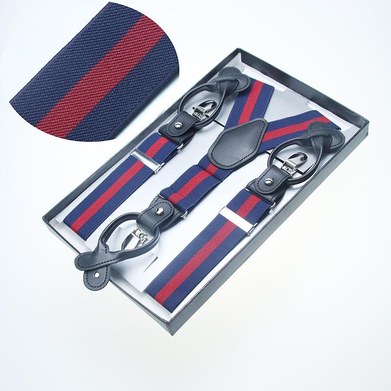 3.5Cm Men'S Adult Strap Men'S Trousers Suspender Suit Shirt Strap Clip Suspender Strap Fat Elastic Non-Slip