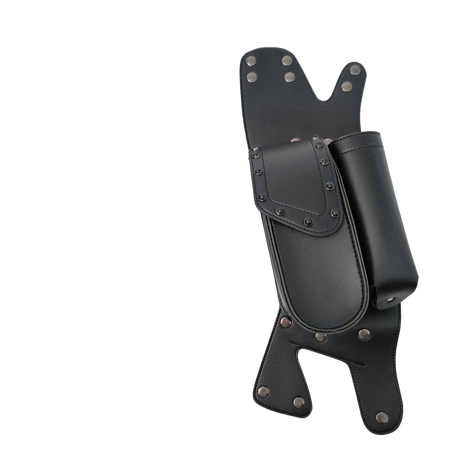 

Motorcycle Saddlebag Guard Bag Water Bottle Holder For Harley Touring Road King Street Electra Glide FLHR FLTR FLHT Black