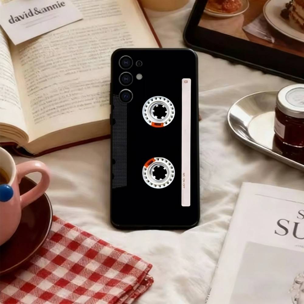 

Vintage Cassette Phone Case Black Silicone Soft For Samsung S25,S24,S21,S22,S23,S30,Ultra,S20,Plus,Fe,Lite Samsung S25ULTRA