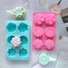 6 Cavity Flowers Silicone Mold DIY Handmade Fondant Cake Baking Chocolate Sugar Cake Tool Resin Polymer Clay Making Mould