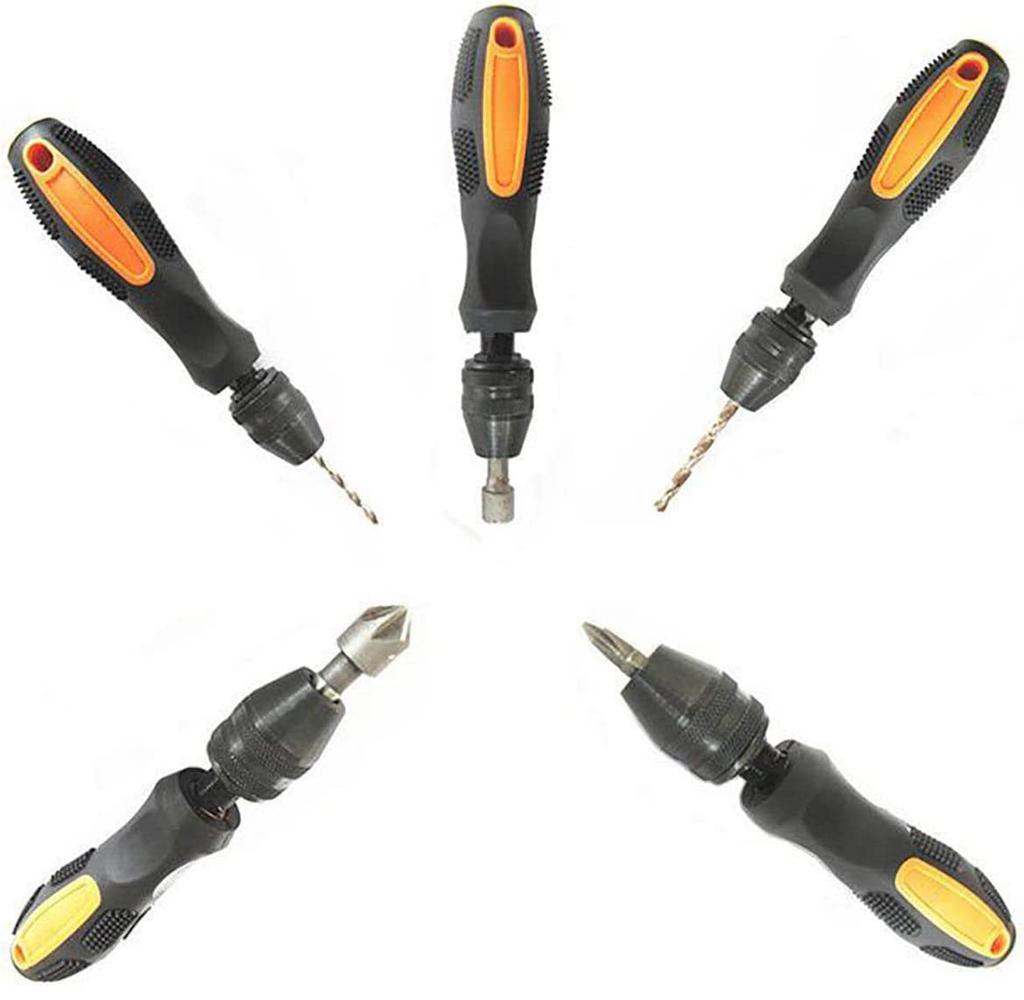 KEWAYO Manual Hand Drill Drilling Pin Micro Hand Compatible with Twist Drill Bits Drill, Tool, Vise, Drill, 0.5-8mm