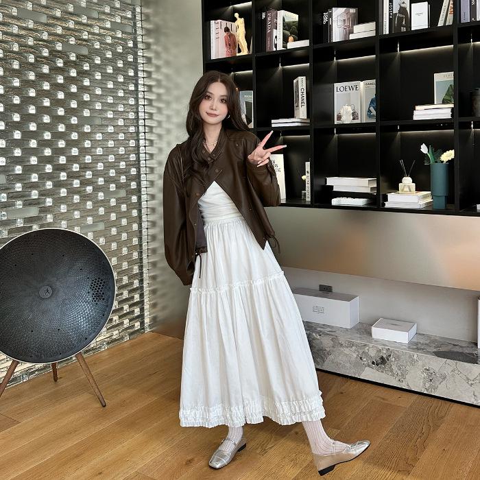 Women s White Lace Midi A-line Skirt: Slimming & Fluffy S белый