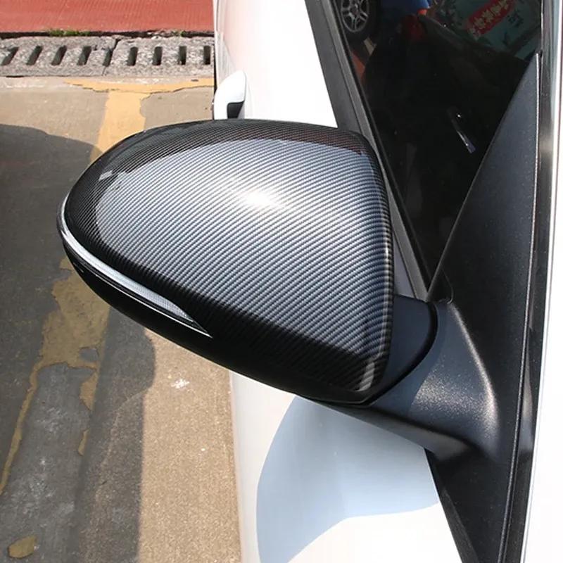 Per KIA K5 Optima 2016- ABS Fibra di Carbonio Stile Fibbia Esterno Auto Carrozzeria Lato Portiera Specchietto Retrovisore Copertura Tappo Guscio Rivestimento