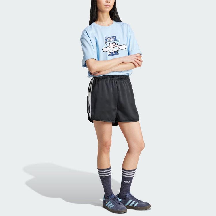 Adidas Originals Cinnamoroll T-Shirt mit Cartoon-Print Damen Oberteile Rosa Blau JF8314