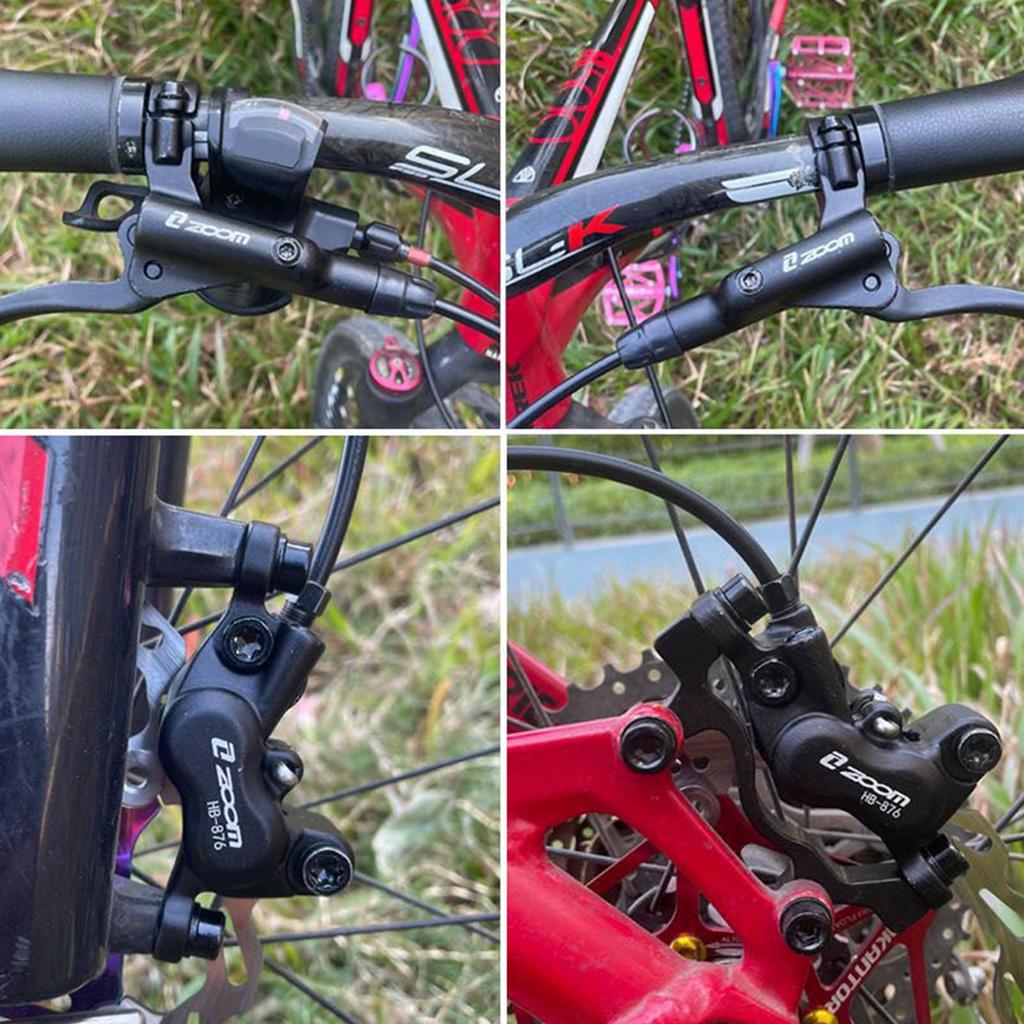 ThinkTop Bike 4-Kolben Hydraulische Scheibenbremssattel, Links (Vorderseite) 800mm / Rechts (Rückseite) 1400mm, Hydraulische 4-Kolben Scheibenbremse für MTB