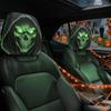 2PCS Scary Face Print Seat Headrest Protectors Auto Interior Decoration Cover  Decoration
