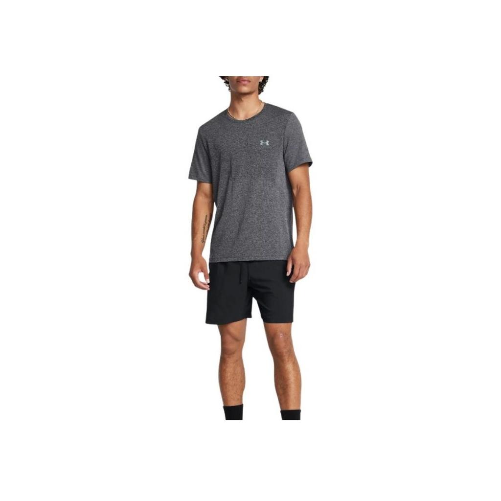 Under Armour Seamless Solid Color Breathable Fitness Short Sleeve T-Shirt Men Tops Fatigue-Gray 1375692-015