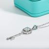 New 1ct D Color Moissanite Diamond Key Pendant Necklace 925 Sterling Silver Necklace For Women