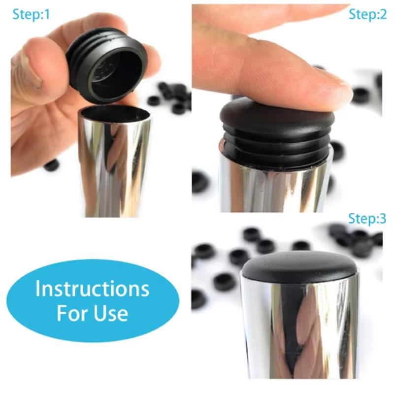 Round Plastic Inner Plug Steel Pipe End Cap Blanking Cover Anti Slip Furniture Chair Ladder Leg Protector Pad