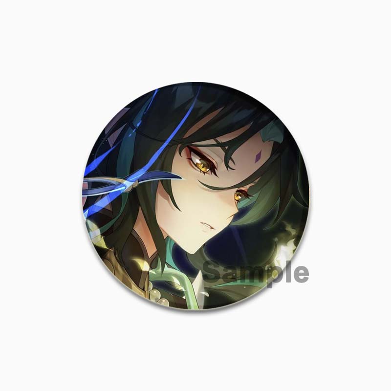 32/44/58mm Spielfigur Brosche Tasche Kleidung Dekor Sammlung Xiao Kragen Abzeichen Cartoon Anstecknadeln Schmuck Geschenke