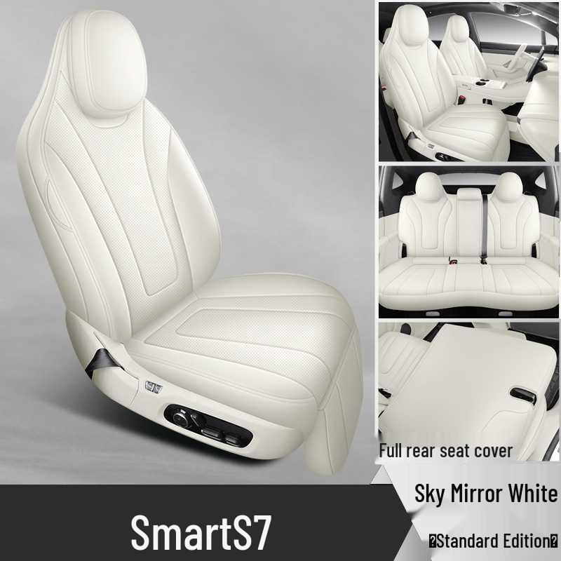 Luxeed S7 Full Coverage Leather Seat Cover and Cushion Dedicated for Luxeed S7, Full Surround, 5 Seats белый (стандартный)