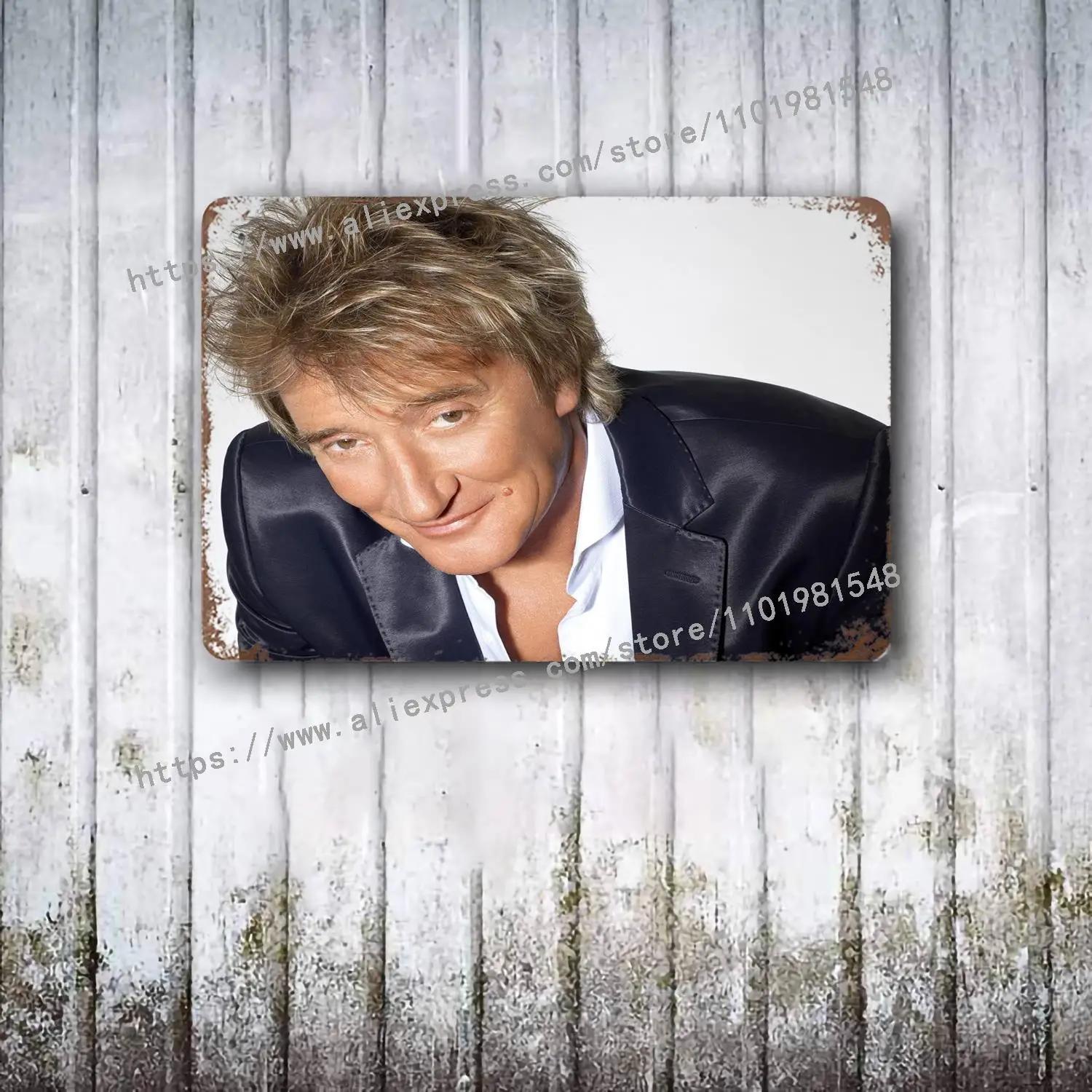 

Rod Stewart Singers 1 metal Decor Poster Vintage Tin Sign Metal Sign Decorative Plaque for Pub Bar Man Cave Club Wall Decoration 30x40cm(11.8x15.7inch)
