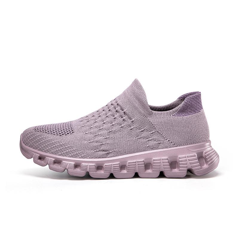 One-pedal Large-size Fly-woven Men's Shoes, New Soft-soled Non-slip and Breathable, Couple Socks, Shoes, Sports Shoes