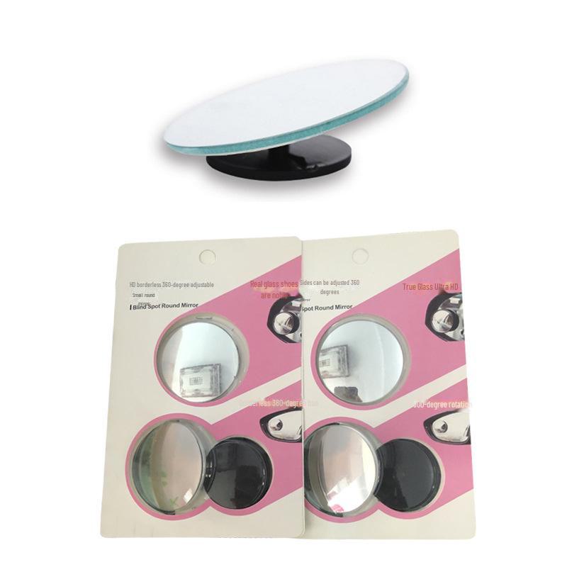 Small Round Mirror for Car with 360-degree View, High-definition Reflective Auxiliary for Reversing and Eliminating Blind Spots.