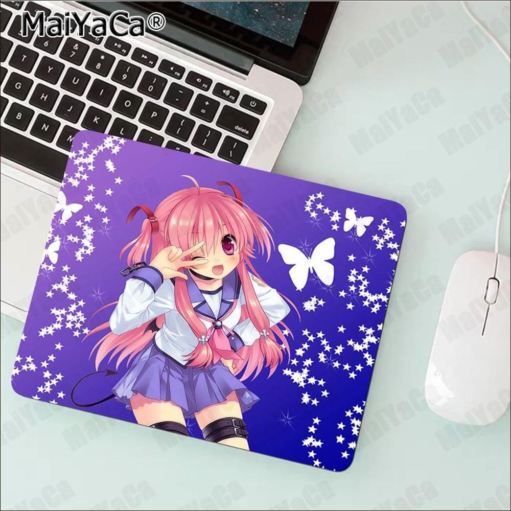 Angel Beats Anime Mousepad Rubber Small Thickened Mouse Pad Gaming Keyboard Table Mat Office Supplies Room Decor Mouse Carpet