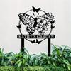 Vintage Metal Butterfly Yard Sign Waterproof Durable Outdoor Garden Decor Gift for Gardeners