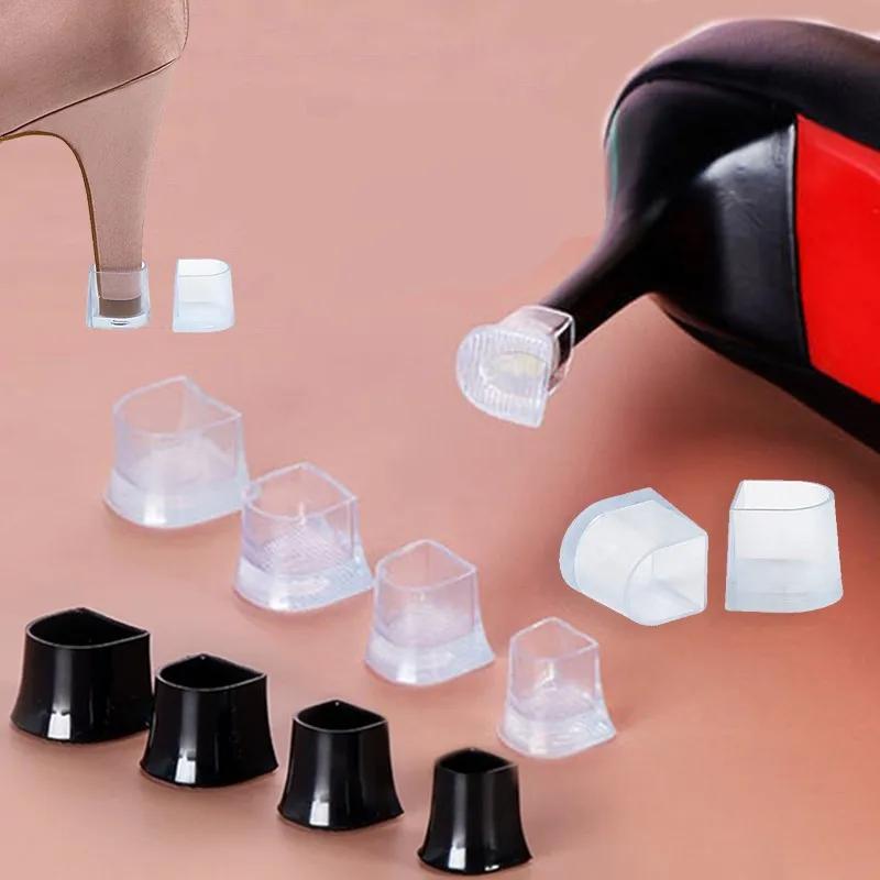 2pcs Silencer Heel Protector Useful Antislip High Heeler Stoppers Wearable Non-slip Round Heel Shockproof Shoes Accessories