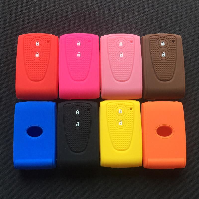 Silicone Rubber key fob case cover holder protect cap set skin hood for daihatsu Move Copen la400k 2button key