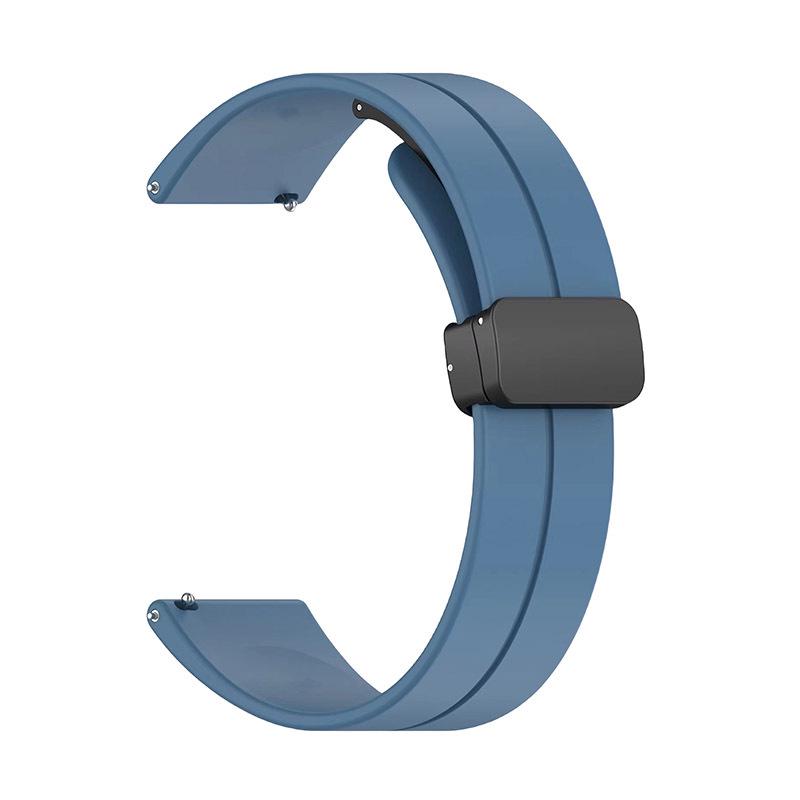 20mm/12mm Universal Folding Magnetic Silicone Watch Strap Replacement