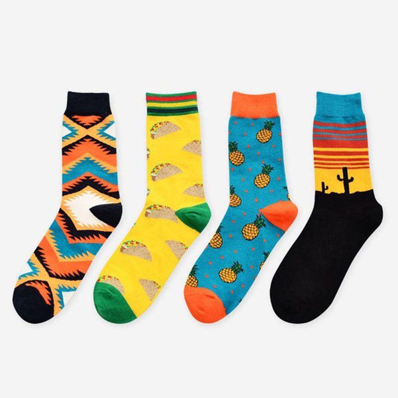 Vibrant Starry Night Retro Cotton Socks For Men And Women With Vintage Appeal