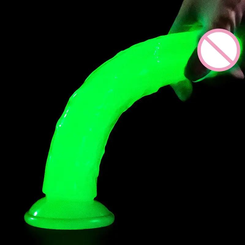 Luminous Simulation Dildo Realistic Penis For Women with Suction Cup XL Thick Couple Erotic Sex Anal Adult Toys for Men Toy