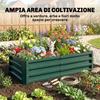 Open-Bottom Raised Vegetable Garden Bed with Lining. Made of Galvanized Steel. 120x60x30.5cm. Green