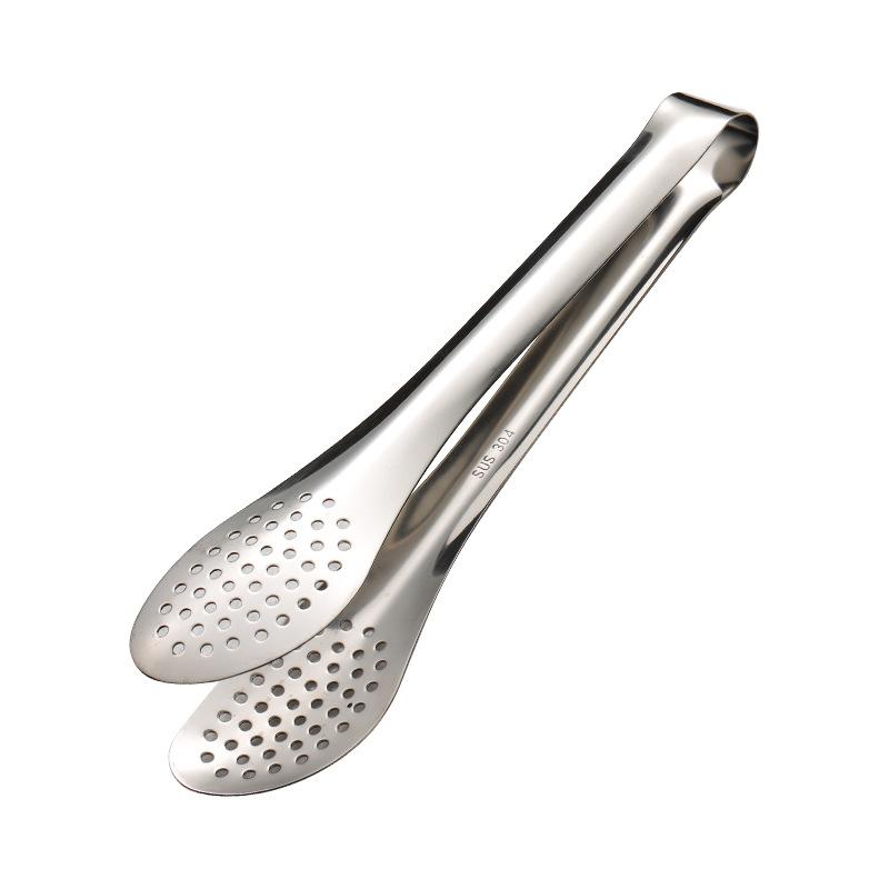 304 Stainless Steel Food Clip Exquisite Clip Multi-Specification Bread Clip Mirror Polished Ice Clip BBQ Buffet