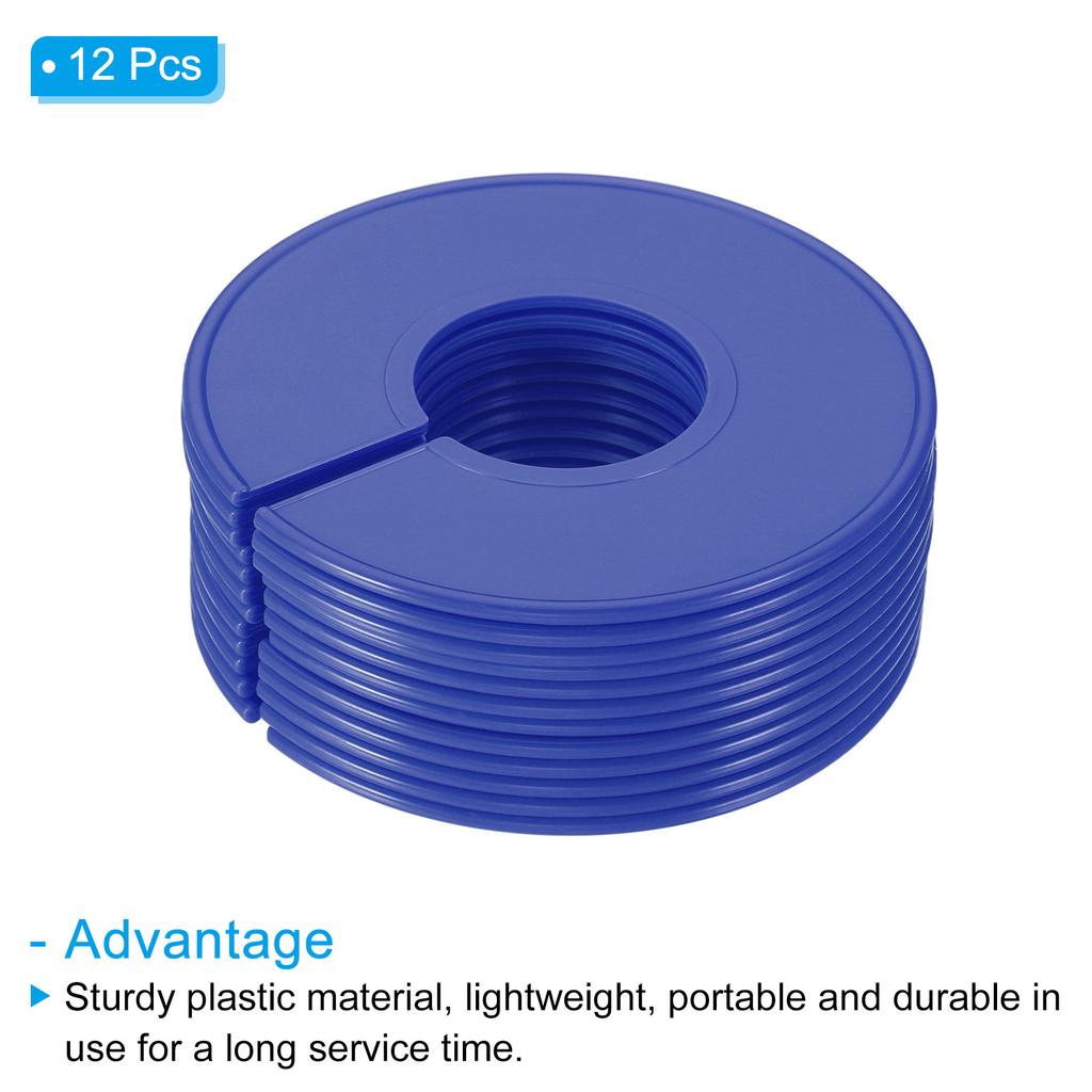 6/12PCS Multicolor Round Hangers Closet Dividers DIY Clothing Size Dividers for Clothes Stores Closet Home Blank Dividers