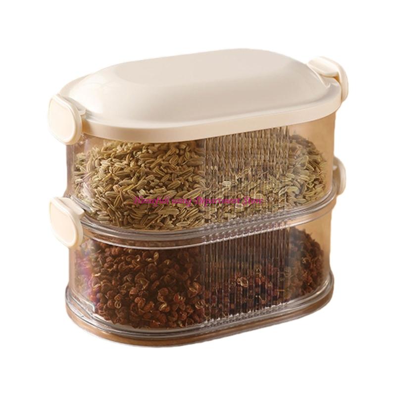  Clear View Kitchen Spice Container Stackable Designs Space Saving Storage Solution