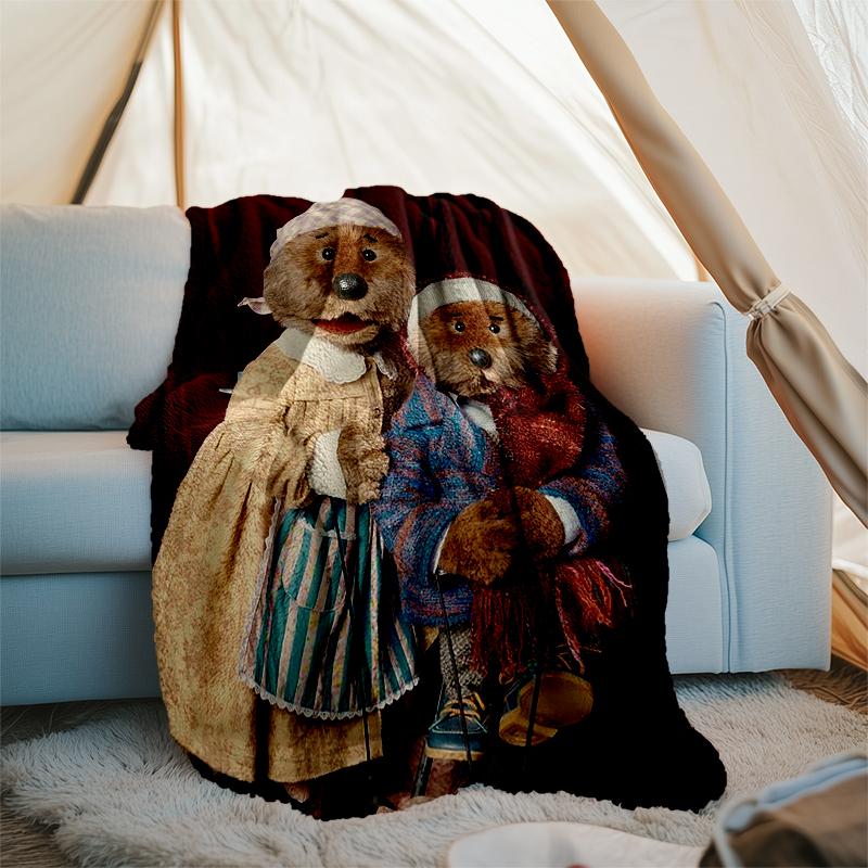 Emmet Otter's Jug-Band Christmas Theme Printed Blanket - Perfect for Couch, Bed, Travel & Outdoor Use | Machine Washable, Cozy & Durable.