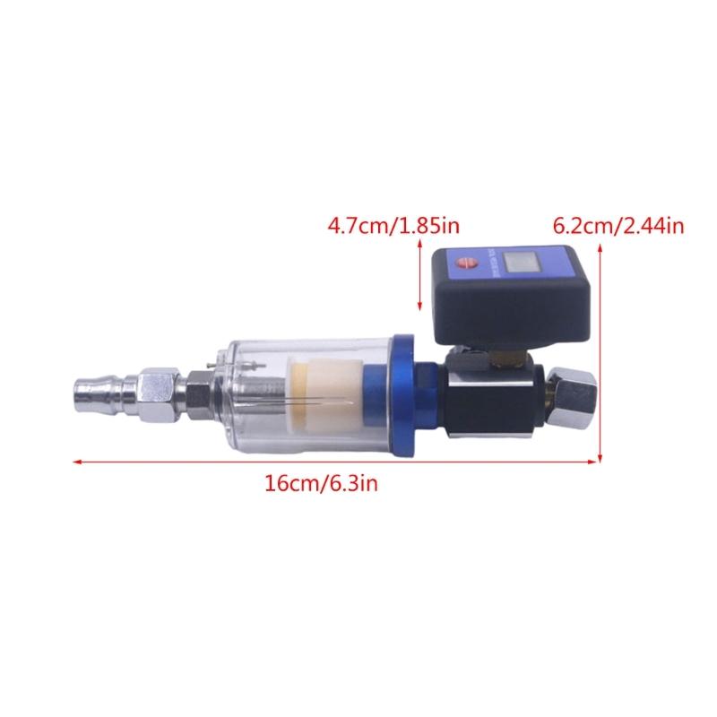 Digital Pressure Regulator with Water Oil Separator Filter 1/4" Quick Connection Pneumatic Spray Tool Spray Paint