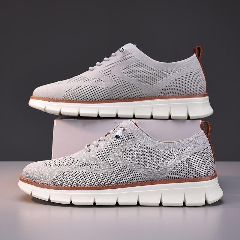 New Lightweight Lace-up Casual Men's Shoes, Breathable Large-sized Sports Shoes