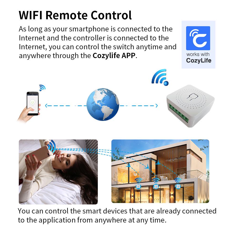 Cozylife Smarter WiFi-Schalter mit Alexa-Sprachsteuerung und App-Fernzugriff für Hausautomation