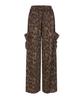 LALAFOX Leopard Print Wide Sweat Pants Brown Bq4Cp001