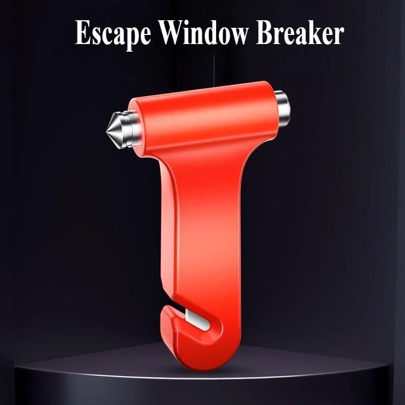 

1PC 3-in-1 Solid Safety Hammer - Emergency Escape Tool for Car/Home, Window Breaker & Seatbelt Cutter Non-Slip Grip
