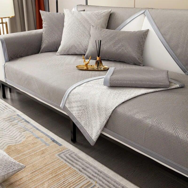 Four Seasons Universal Chenille Sofa Cushion Non-Slip Living Room Sofa Cover Furniture Protector Sofa Towel Slipcover Home Decor