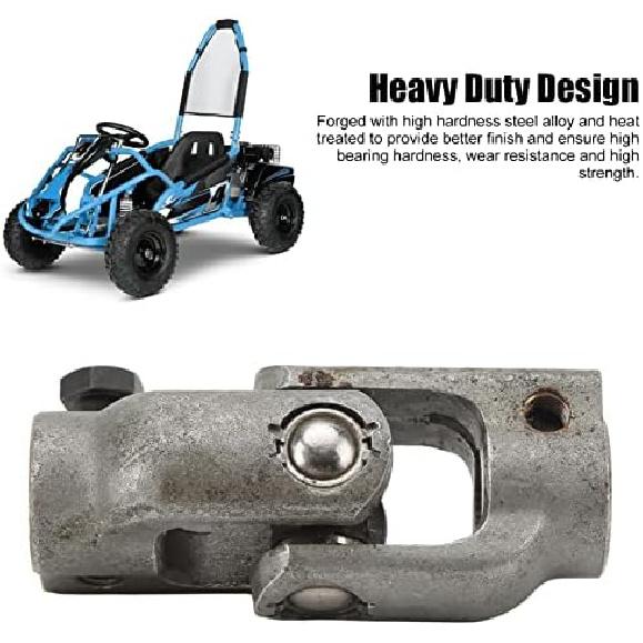Steering Knuckle Go Kart,Steering Shaft U Joint,Steering Universal Joint 30T 14mm Steel Alloy Heavy Duty Steering Knuckle Coupling Joint for ATVs
