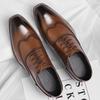 Gentleman New Men's Pointed Lace Up Business Oxford Shoes Male Luxury Designer Homecoming Wedding Dress Footwear