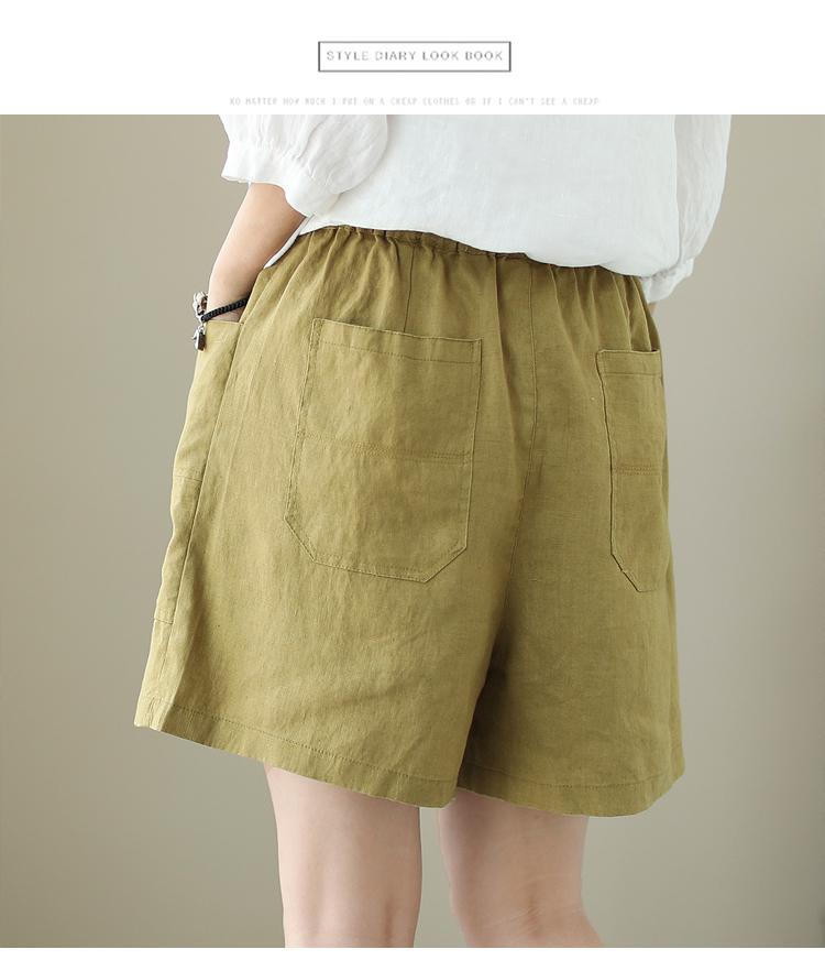 Women's Plus Size Summer Linen Cotton Shorts - New 2025 Casual Style