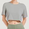 Women's Summer Cool Feeling Yoga Short Sleeve Quick Dry Casual Loose Fitness Outdoor Running Sports T-shirt