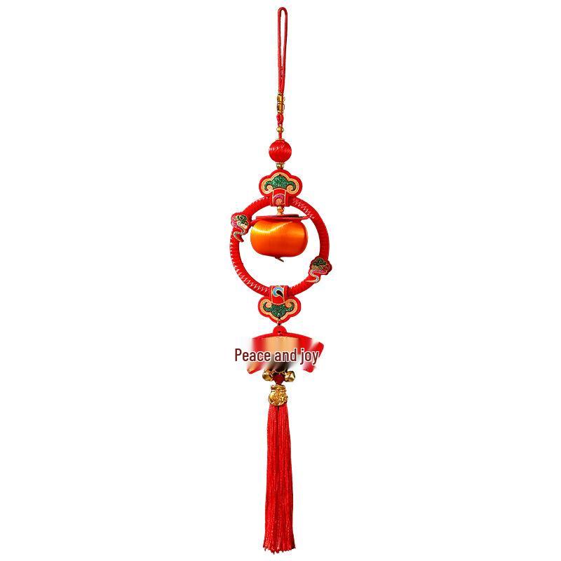 2026 Year of the Horse Persimmon Hanging Decoration for Chinese New Year - Living Room Ornaments, Spring Festival Door Bells & Small Pendants.